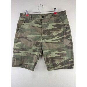 Genuine Dickies Camo Shorts Mens 36 Green Camouflage Cargo Utility Stretch
